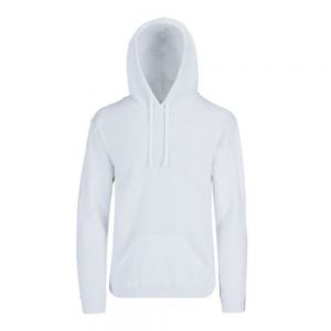 SUDADERA CAPUCHA Y CANGURO UNISEX ADULTO BLANCA CH-EG